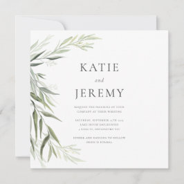 Eucalyptus Gum Löv Greenery Bröllop Inbjudningar
