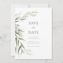 Eucalyptus Gum Löv Greenery Save Date