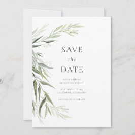 Eucalyptus Gum Löv Greenery Save Date Inbjudningar