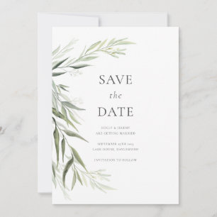 Eucalyptus Gum Löv Greenery Save Date Inbjudningar