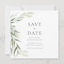 Eucalyptus Gum Löv Greenery Save Date