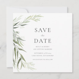 Eucalyptus Gum Löv Greenery Save Date Inbjudningar