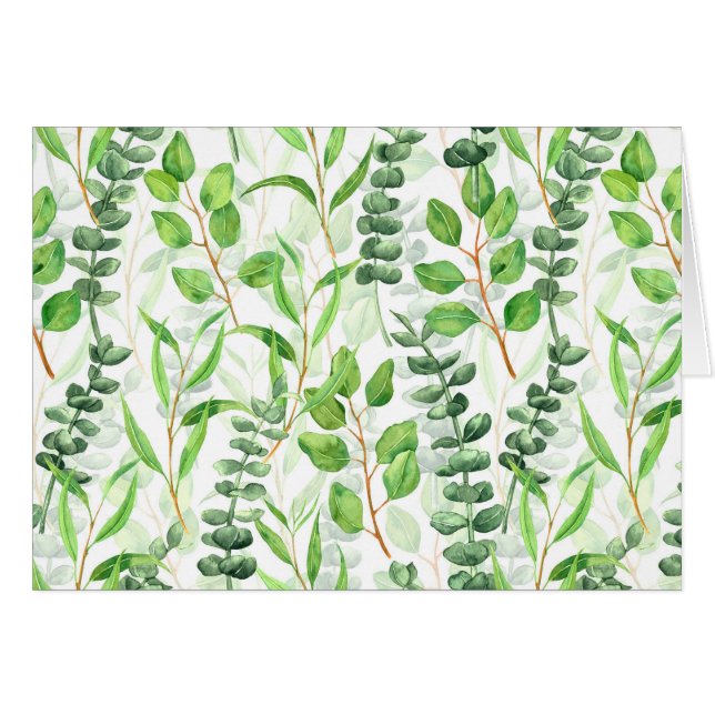 Eucalyptus Hälsningskort (Framsidan Horizontal)