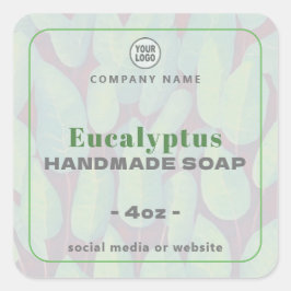 Eucalyptus Handmade Soap Square-fästdon Fyrkantigt Klistermärke