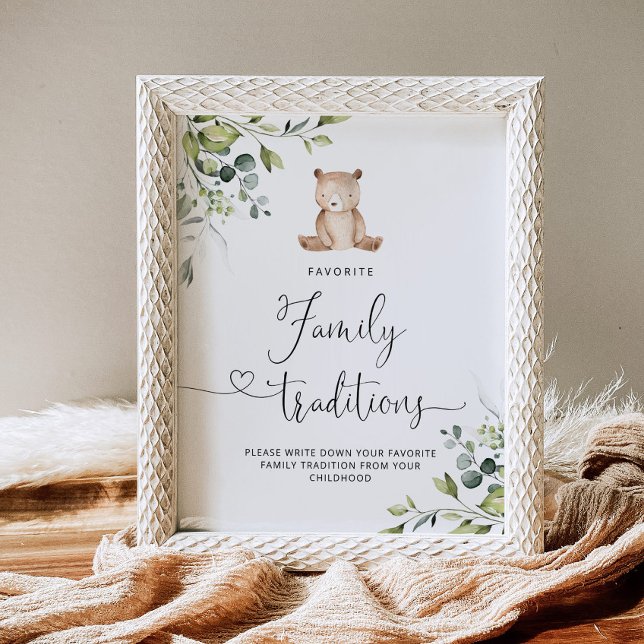 Eucalyptus har familjetraditioner babydusch poster (Skapare uppladdad)