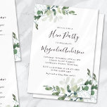 Eucalyptus Hen Party-inbjudan Inbjudningar<br><div class="desc">Vänner och familj i inbjudan för att hedra den blivande brudgummen med Hen Party-inbjudan med vattenfärgen eukalyptus löv.</div>