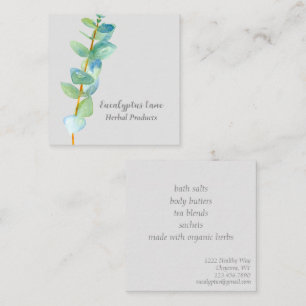 Eucalyptus Herb Business Natural Bath Products Fyrkantigt Visitkort