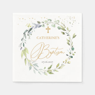 Eucalyptus Herbal Kor Baby Baptism Napkins Pappersservett