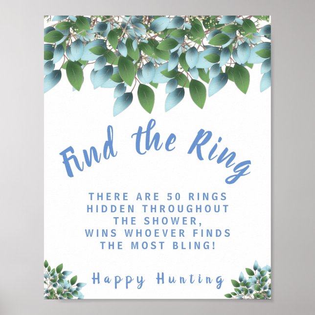 Eucalyptus Hitta spelsignalen för Möhippan Ring Poster (Framsidan)