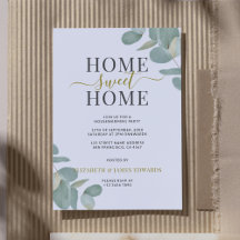 Eucalyptus Home Sweet Home Houseuppvärmning Party