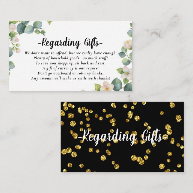 Eucalyptus Honeymoon Bröllop Wishing-brunn Tilläggskort (Fram/baksida)