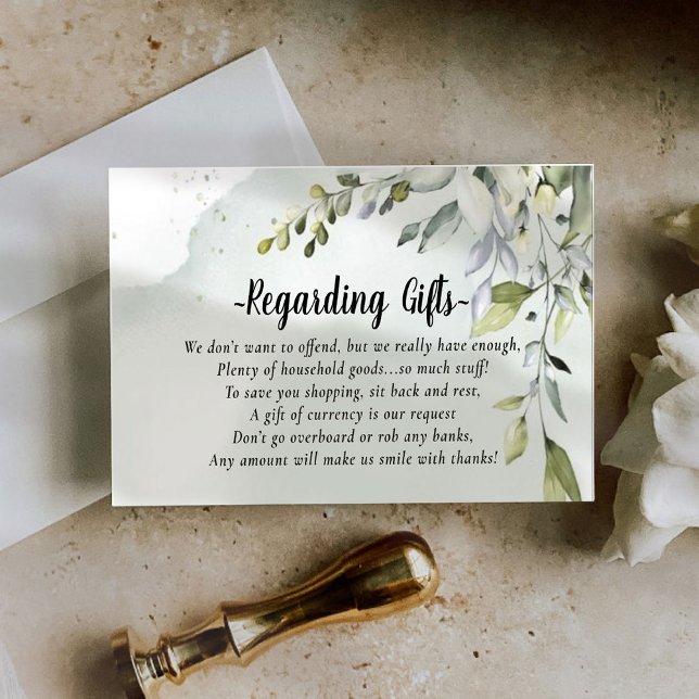 Eucalyptus Honeymoon Money i stället för presentko Tilläggskort (Skapare uppladdad)