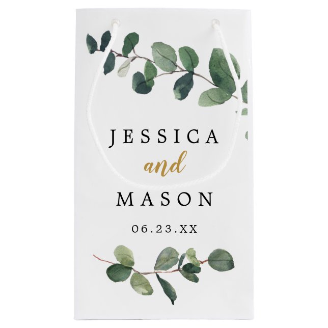 Eucalyptus Hotel Bröllop Gift Bag (Baksidan)