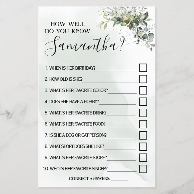 Eucalyptus Hur bra vet du att tvåspråkigt spel (Framsida)