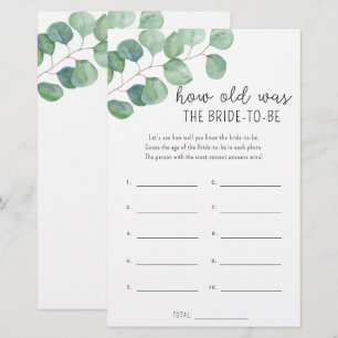 Eucalyptus - Hur gammal var bruden?