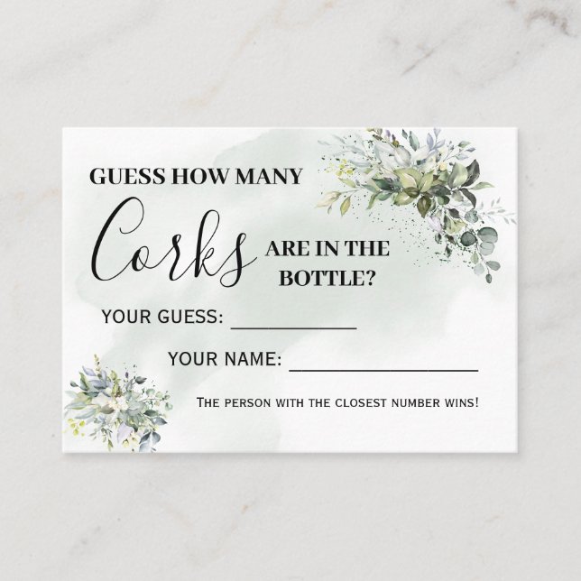 Eucalyptus Hur många kork biingual-spelkort Placeringskort (Framsida)