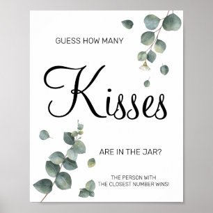 Eucalyptus Hur många kysser Möhippans spelskylt Poster