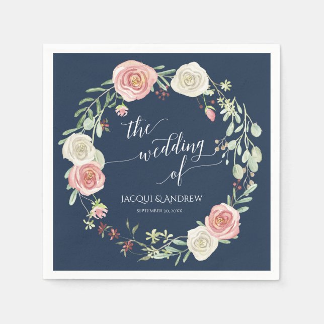 Eucalyptus i  Bröllop Pappersservett (Framsidan)