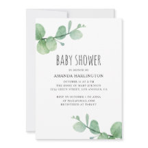 Eucalyptus i vattenfärgad grönt. Greenery babydusc