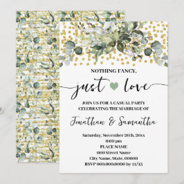 Eucalyptus Ingenting Finare Just Kärlek Elopement Inbjudningar