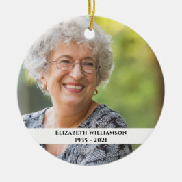 Eucalyptus kardinal Photo Keepsaki Memorial Julgransprydnad Keramik