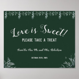 Eucalyptus Kärlek är Sweet Möhippa Bröllop Poster