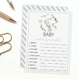 Eucalyptus-kläder pojke duschar ord-skam rådkort