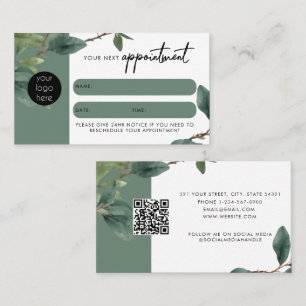 Eucalyptus-klientavtalskortets QR-Logotyp Visitkort