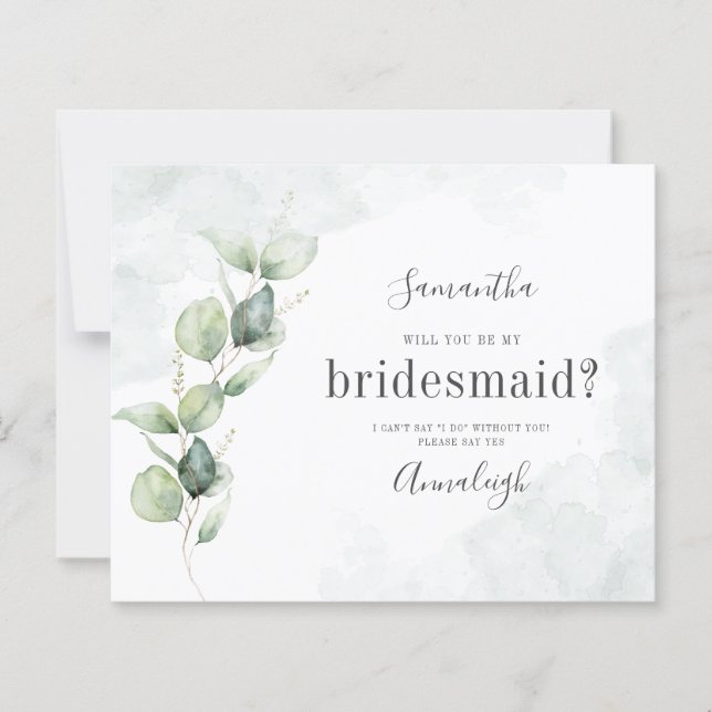 Eucalyptus kommer du att bli mitt Bridesmaid Frier (Framsida)