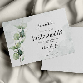 Eucalyptus kommer du att bli mitt Bridesmaid-kort