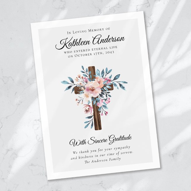 Eucalyptus Kor Funeral Memorial Tack Kort (Skapare uppladdad)