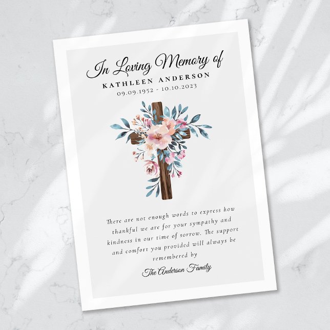 Eucalyptus Kor Funeral Memorial Tack Kort (Skapare uppladdad)