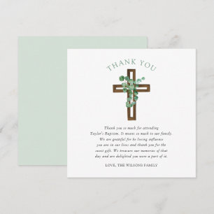 Eucalyptus Kor Modern Baptism Square Tack Kort