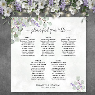 Eucalyptus Lavender Bord 5 Bröllop Poster