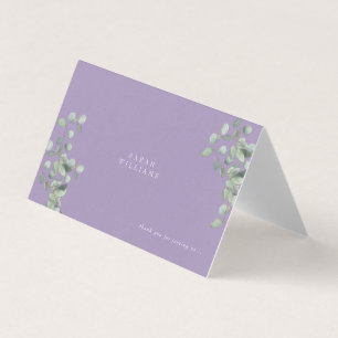 Eucalyptus Lavender Bröllop Bord-platskort Kort