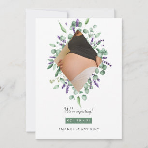 Eucalyptus Lavender Photo Gravid Announgation Meddelande