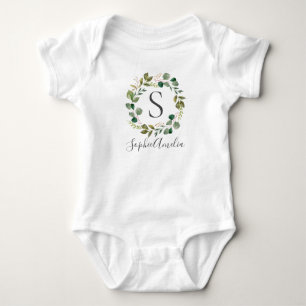 Eucalyptus Leafy Wand Personlig Baby Namn T Shirt