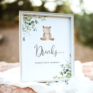 Eucalyptus lilla björn Drinks hjälper dig själv Poster