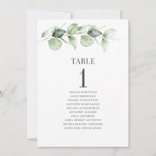 Eucalyptus Löv Bordsnummer Bröllop Sittplatser