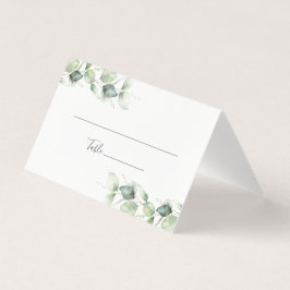 Eucalyptus Löv Botanical Bröllop Place Card Kort