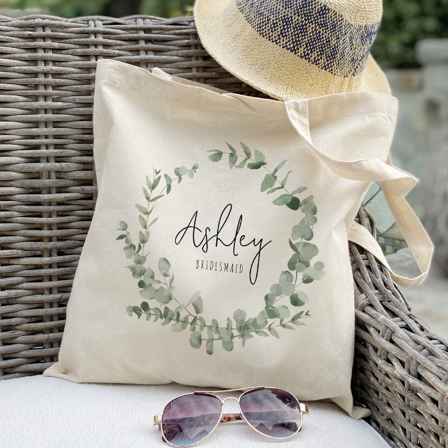 Eucalyptus Löv Bridesmaids Tote Bag Tygkasse (Skapare uppladdad)