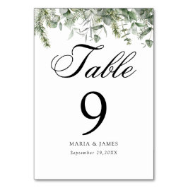Eucalyptus Löv Bröllop Bordsnummer