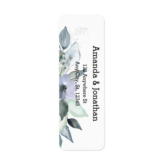 Eucalyptus Löv Bröllop Returetiketter Returadress Etikett (Framsidan)