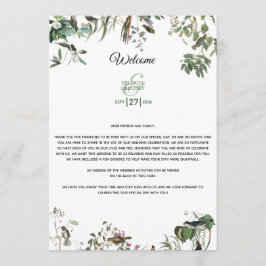 Eucalyptus Löv Bröllop Välkomsthälsa Program