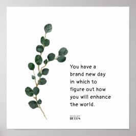 Eucalyptus Löv Chef Dam Motivational Quote Pos Poster