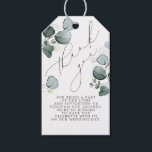 Eucalyptus Löv Elegant Greenery Tack Presentetikett<br><div class="desc">Vattenfärgseukalyptus löv greenery elegant tack vare märkre</div>