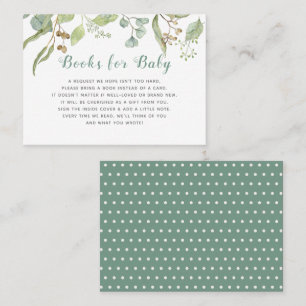 Eucalyptus Löv Foliage Boho Bokar för Baby Visitkort