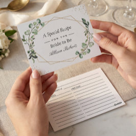 Eucalyptus Löv Geometric Möhippa Recipe Vykort