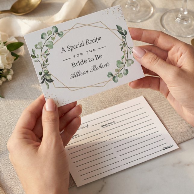 Eucalyptus Löv Geometric Möhippa Recipe Vykort (Skapare uppladdad)