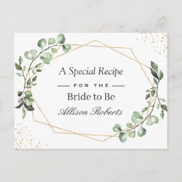 Eucalyptus Löv Geometric Möhippa Recipe Vykort